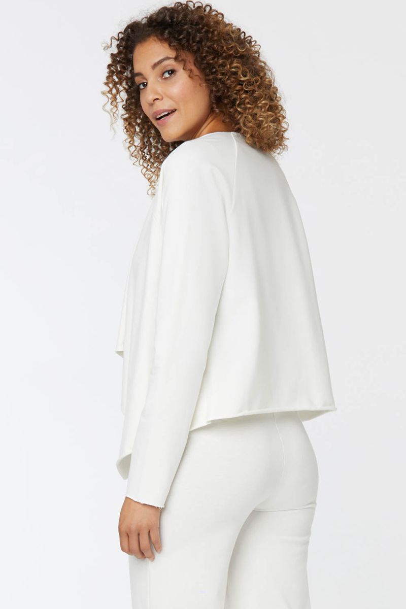 White Women's NYDJ Open Front Sweatshirt Jackets | NZ 265ALPWXH