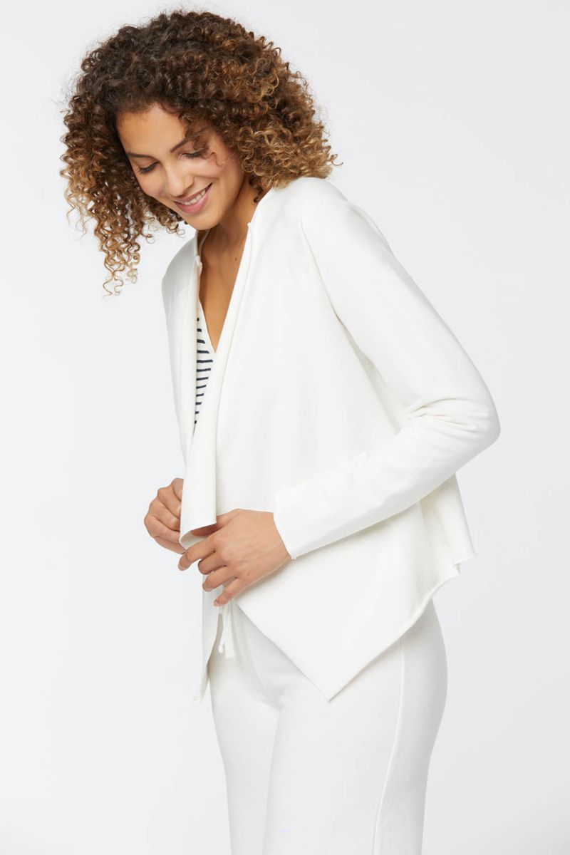 White Women's NYDJ Open Front Sweatshirt Jackets | NZ 265ALPWXH