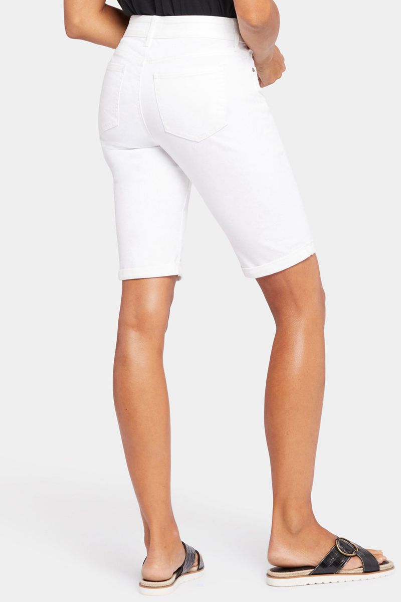 White Women's NYDJ Petite Briella 10 Inch Denim Shorts | NZ 916DONBHF