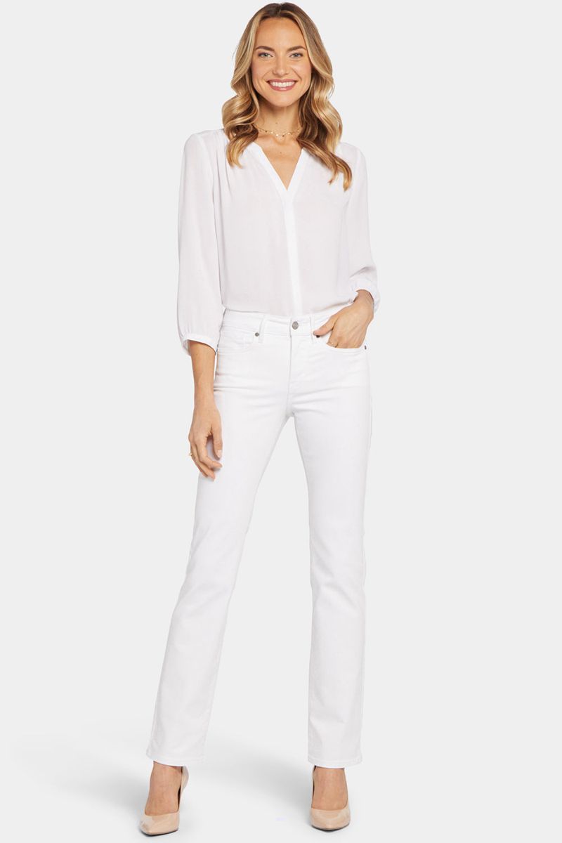 White Women's NYDJ Petite Marilyn Straight Jeans | NZ 398DSKQXY