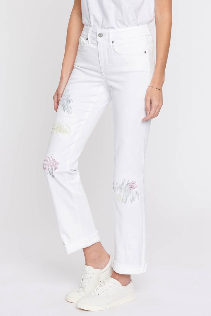 White Women's NYDJ Petite Marilyn Straight Ankle Jeans | NZ 524DAGVYS