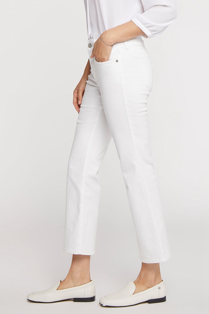 White Women's NYDJ Petite Marilyn Straight Ankle Jeans | NZ 601NJGPSD