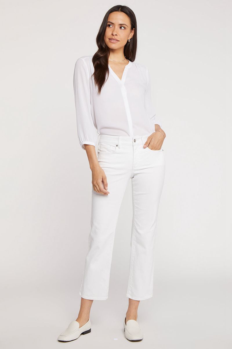 White Women's NYDJ Petite Marilyn Straight Ankle Jeans | NZ 601NJGPSD