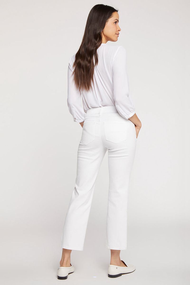 White Women's NYDJ Petite Marilyn Straight Ankle Jeans | NZ 601NJGPSD