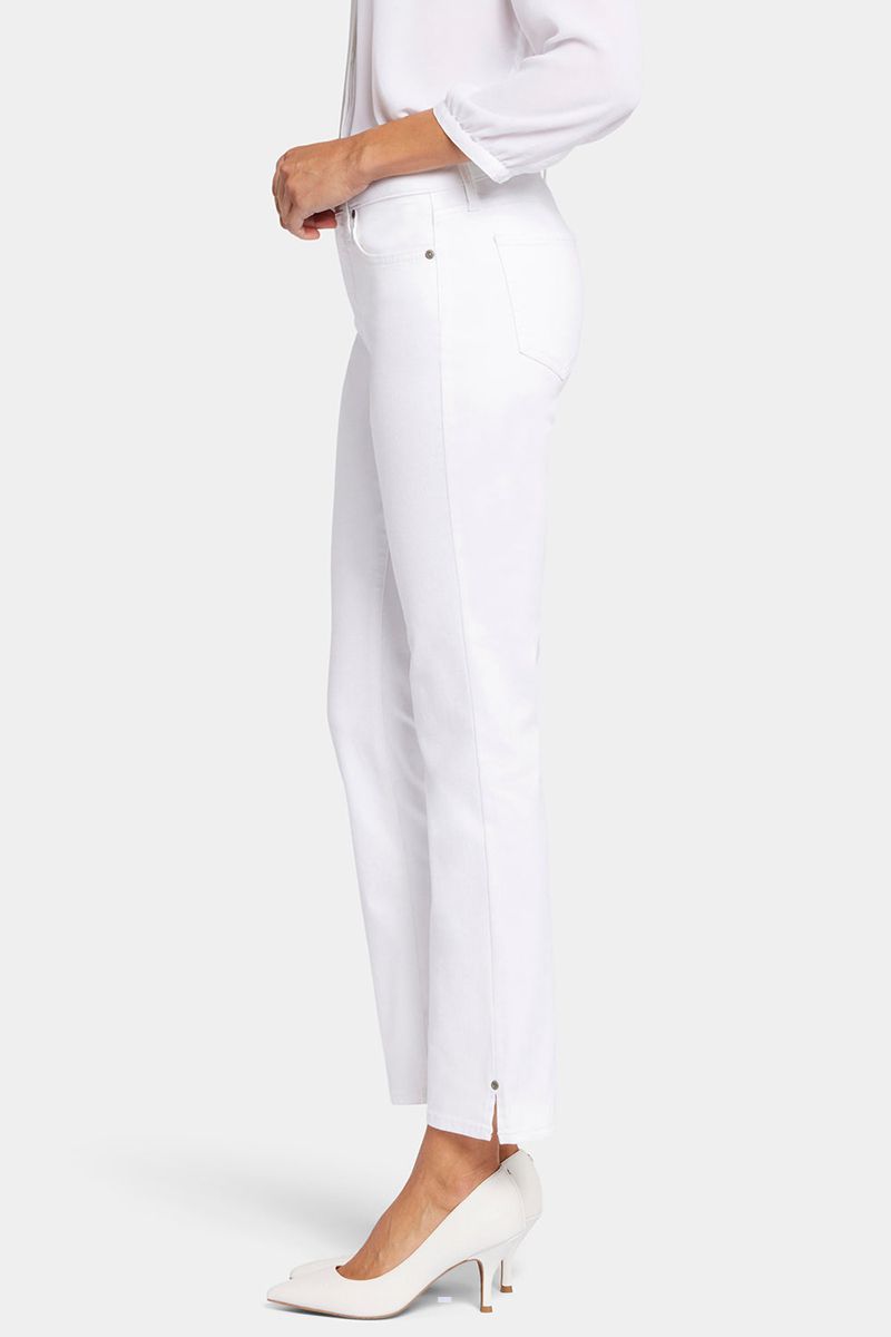 White Women's NYDJ Petite Sheri Slim Ankle Jeans | NZ 498IFKPHO