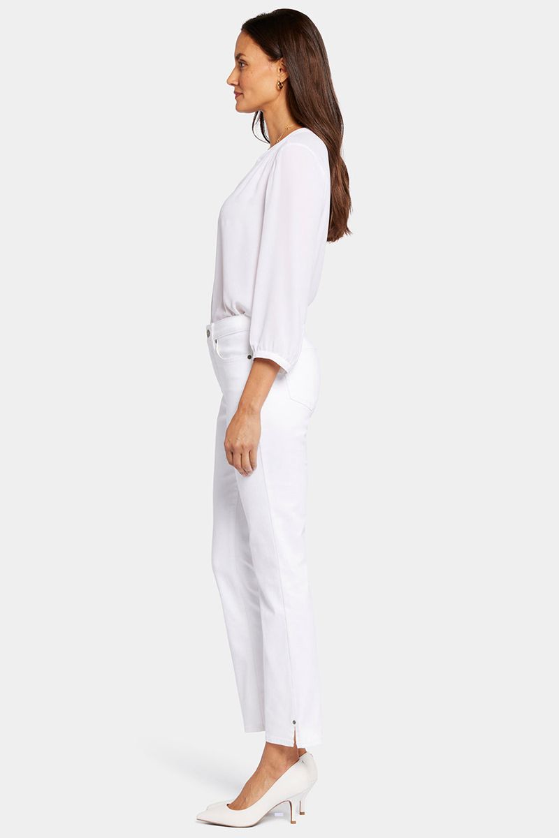 White Women's NYDJ Petite Sheri Slim Ankle Jeans | NZ 498IFKPHO