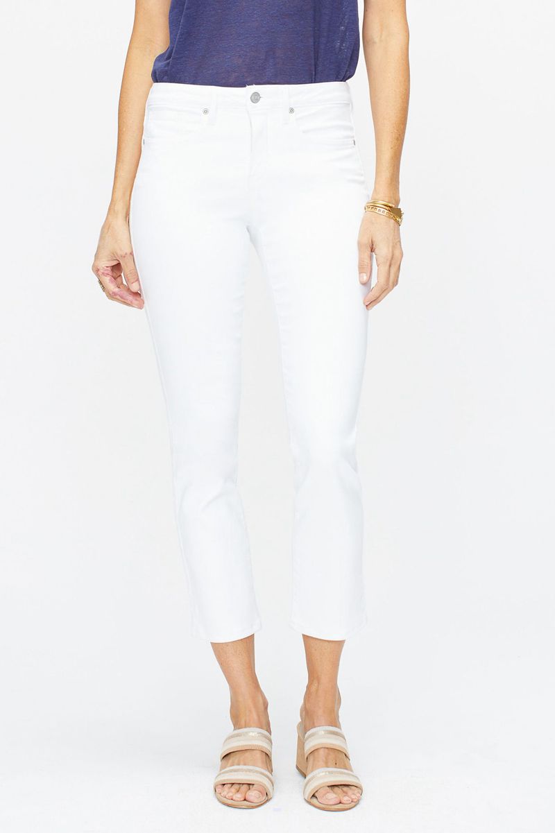 White Women\'s NYDJ Petite Sheri Slim Ankle Jeans | NZ 756FNTEVW