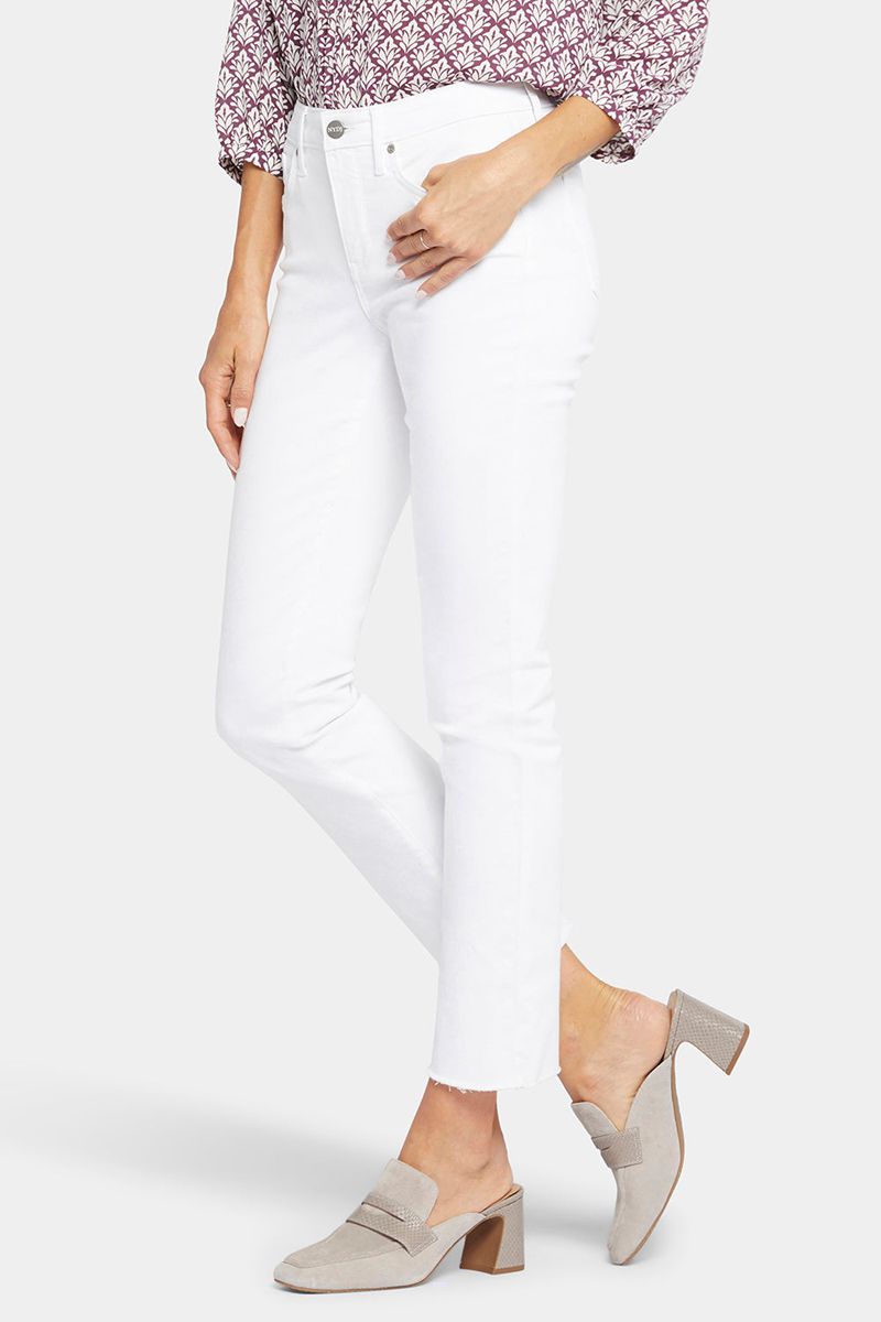 White Women's NYDJ Petite Sheri Slim Ankle Jeans | NZ 821MXOIKE