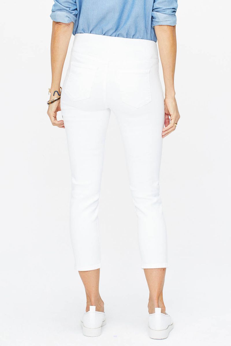 White Women's NYDJ Petite Skinny Ankle Pull-On Jeans | NZ 401YOWKJV