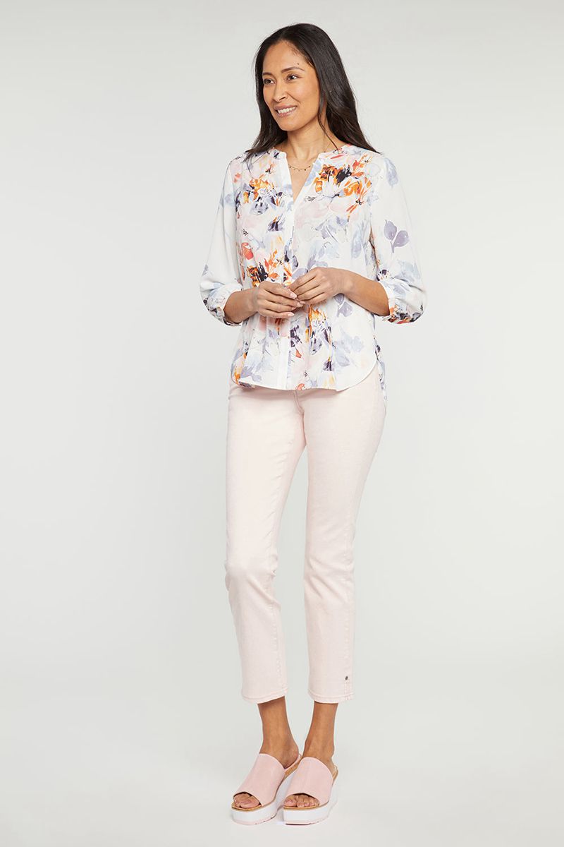 White Women's NYDJ Pintuck Blouse | NZ 109ADGHKZ