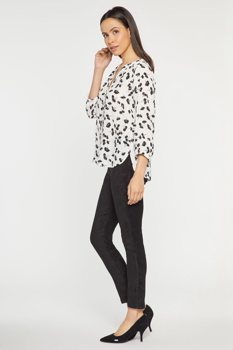 White Women's NYDJ Pintuck Blouse | NZ 753PKYHLM