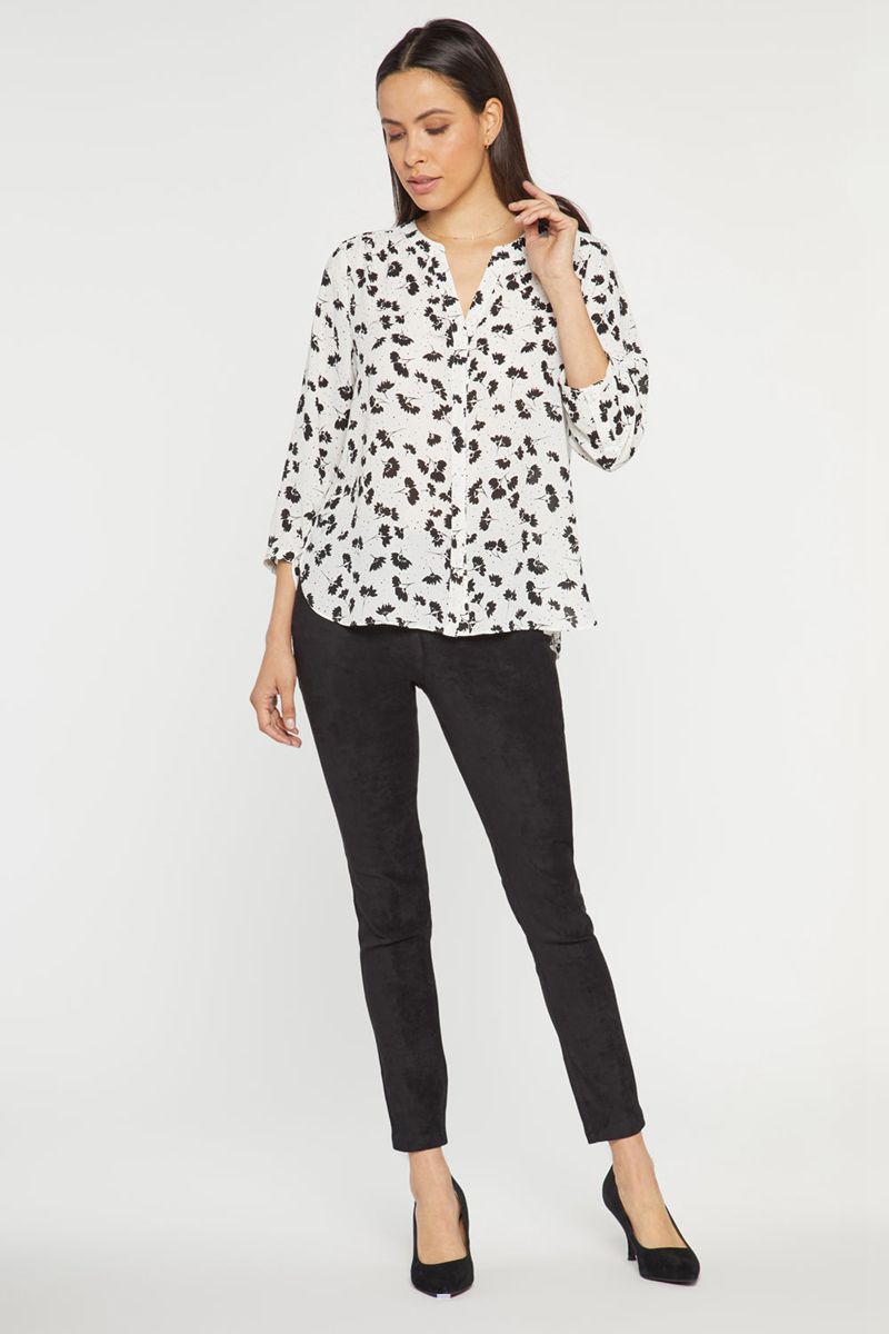 White Women's NYDJ Pintuck Blouse | NZ 753PKYHLM