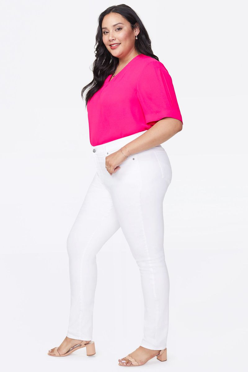 White Women's NYDJ Plus Alina Skinny Jeans | NZ 027ORKYPZ