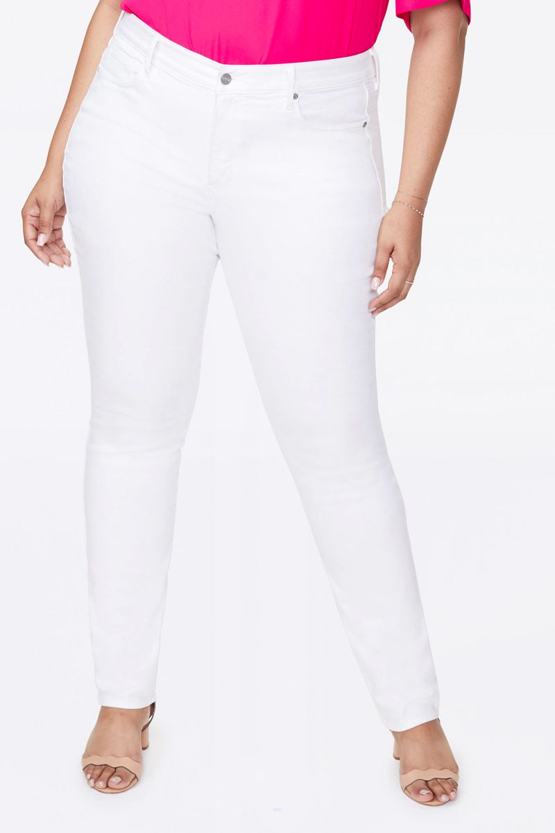 White Women\'s NYDJ Plus Alina Skinny Jeans | NZ 027ORKYPZ