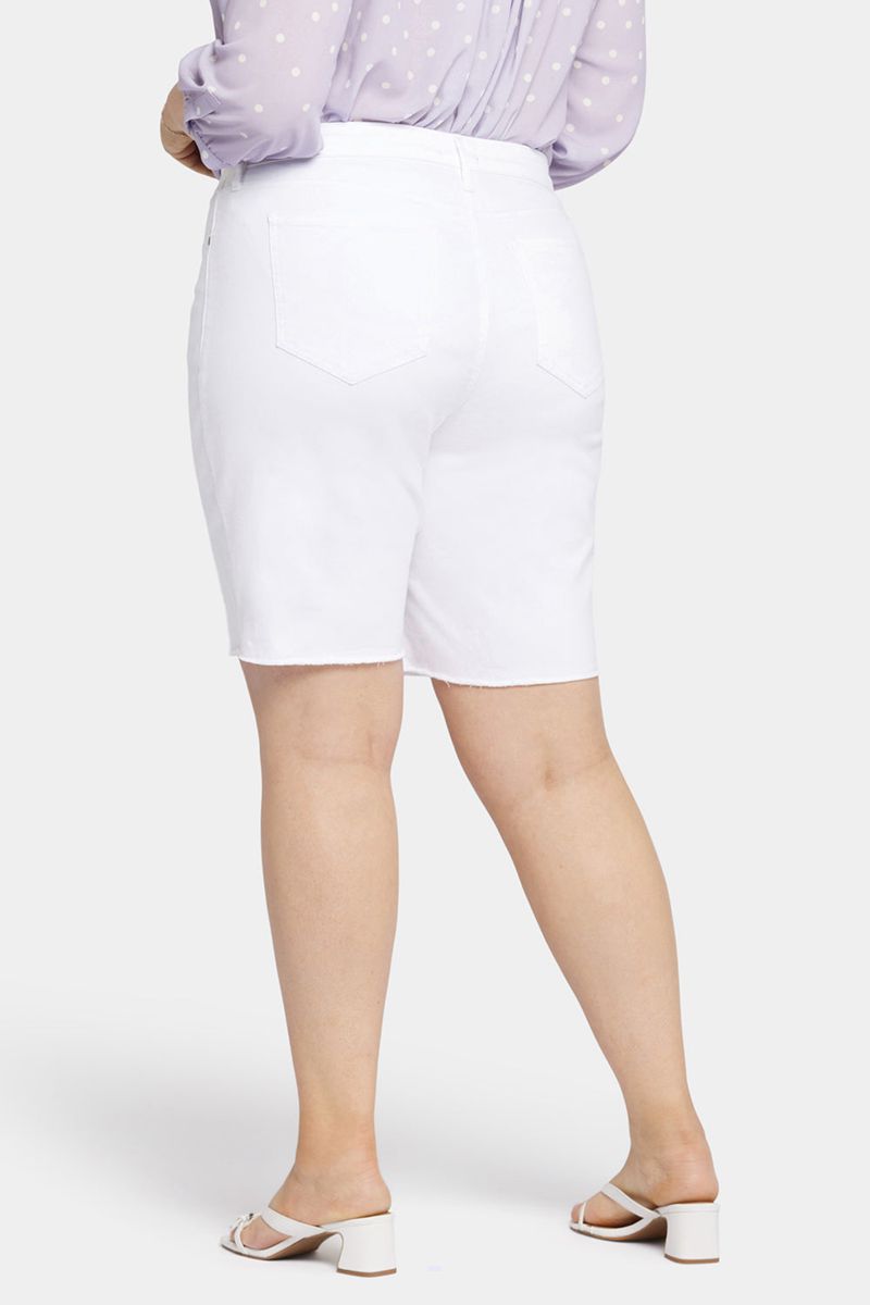 White Women's NYDJ Plus Boyfriend Shorts | NZ 289DJHMWZ