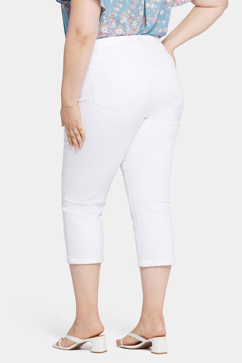 White Women's NYDJ Plus Chloe Skinny Capri Jeans | NZ 407OUAITD