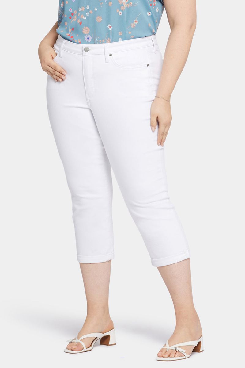 White Women's NYDJ Plus Chloe Skinny Capri Jeans | NZ 407OUAITD