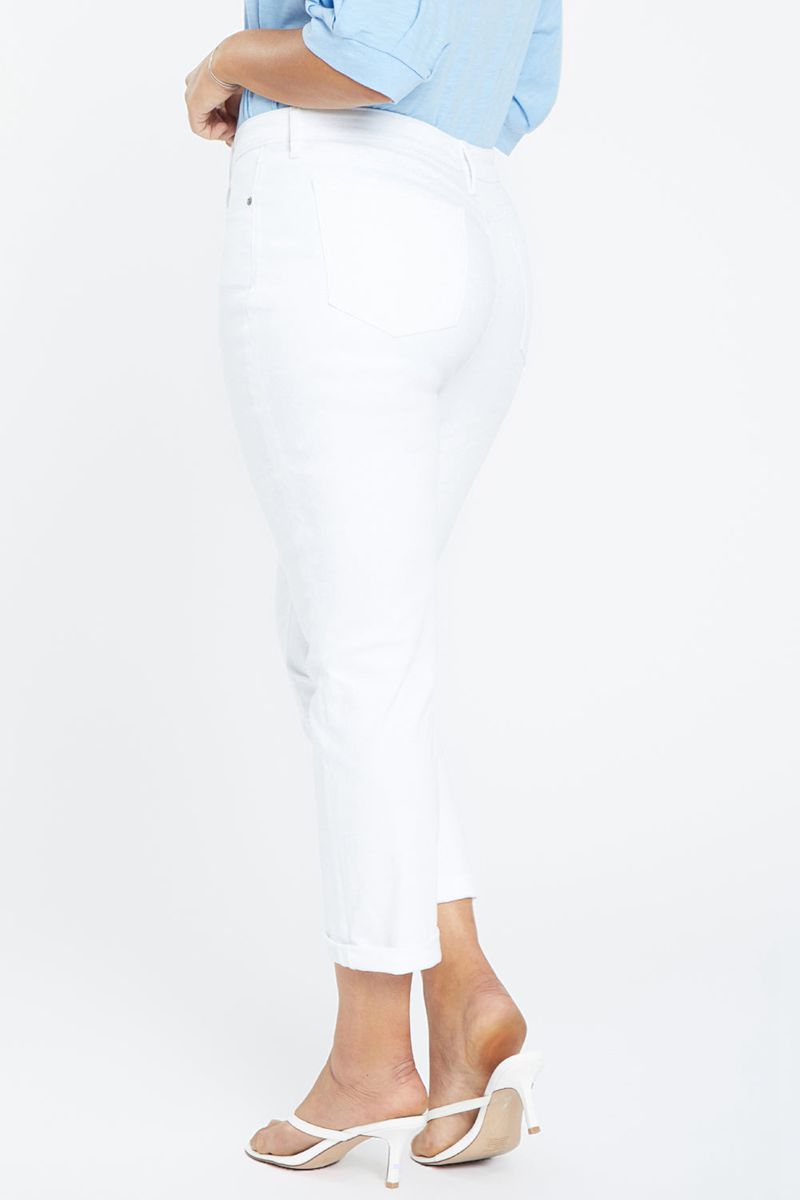 White Women's NYDJ Plus Margot Girlfriend Jeans | NZ 042DLHJUT