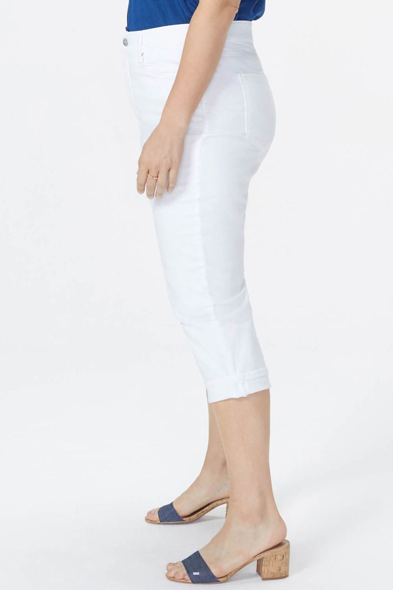 White Women's NYDJ Plus Marilyn Straight Crop Jeans | NZ 105WZIKHD