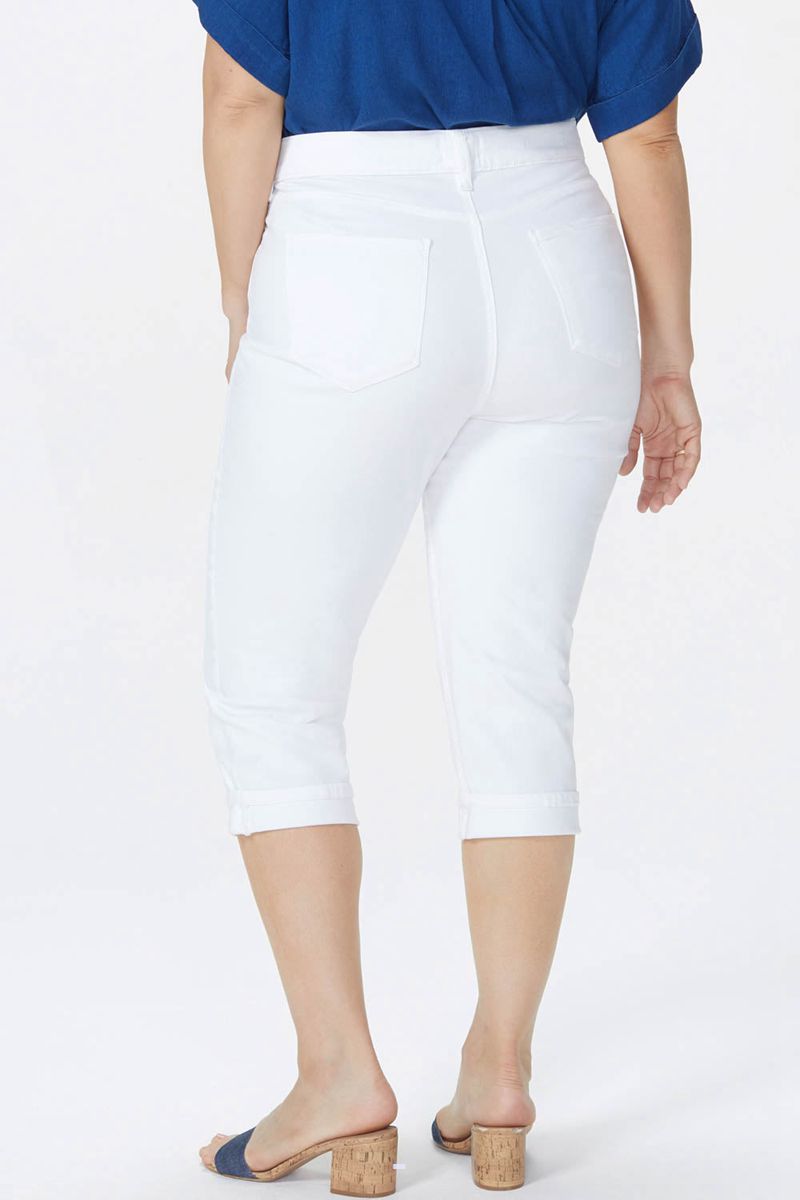 White Women's NYDJ Plus Marilyn Straight Crop Jeans | NZ 105WZIKHD