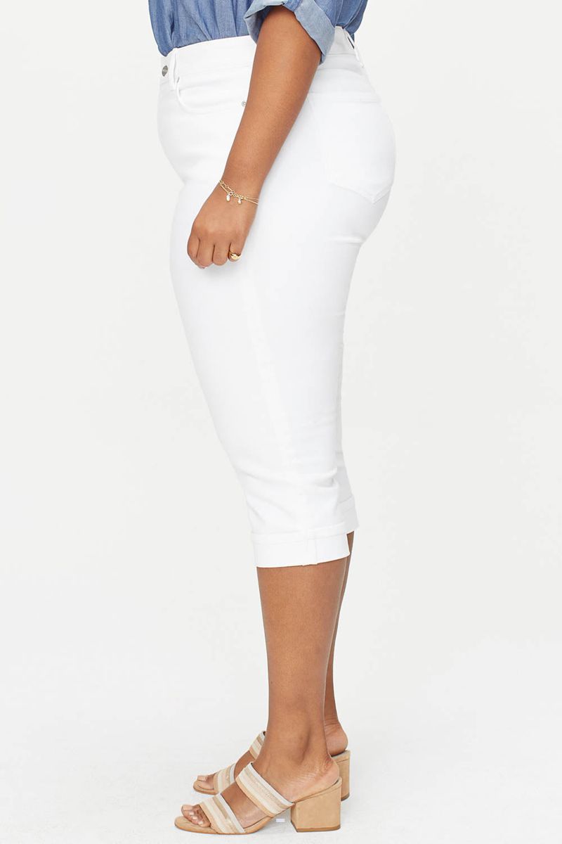 White Women's NYDJ Plus Marilyn Straight Crop Jeans | NZ 416AZUIKW