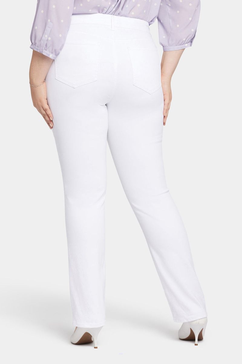 White Women's NYDJ Plus Marilyn Straight Jeans | NZ 471OKFPGA