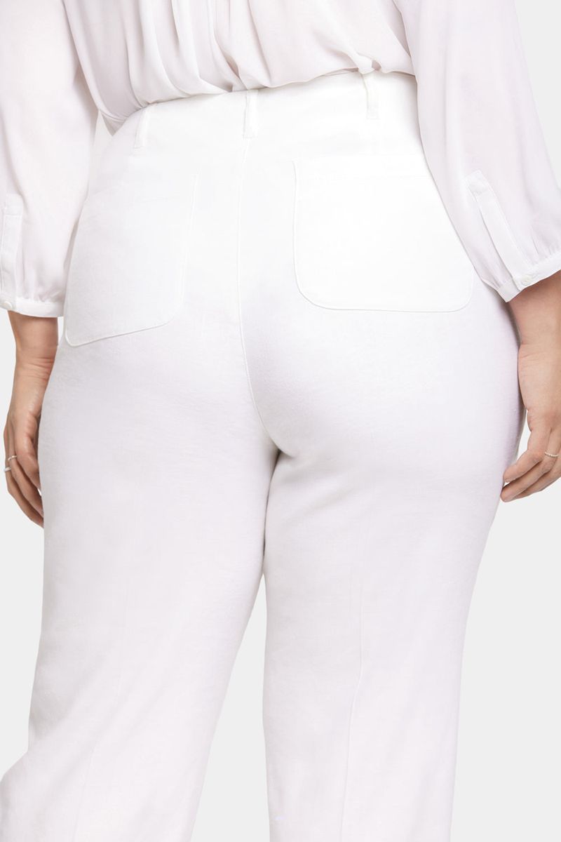 White Women's NYDJ Plus Marilyn Straight Pants | NZ 704TBUFRP