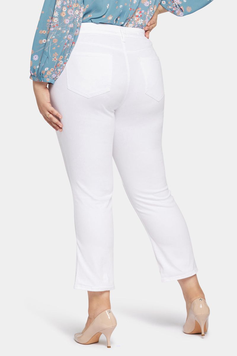 White Women's NYDJ Plus Marilyn Straight Ankle Jeans | NZ 768VBNGOH