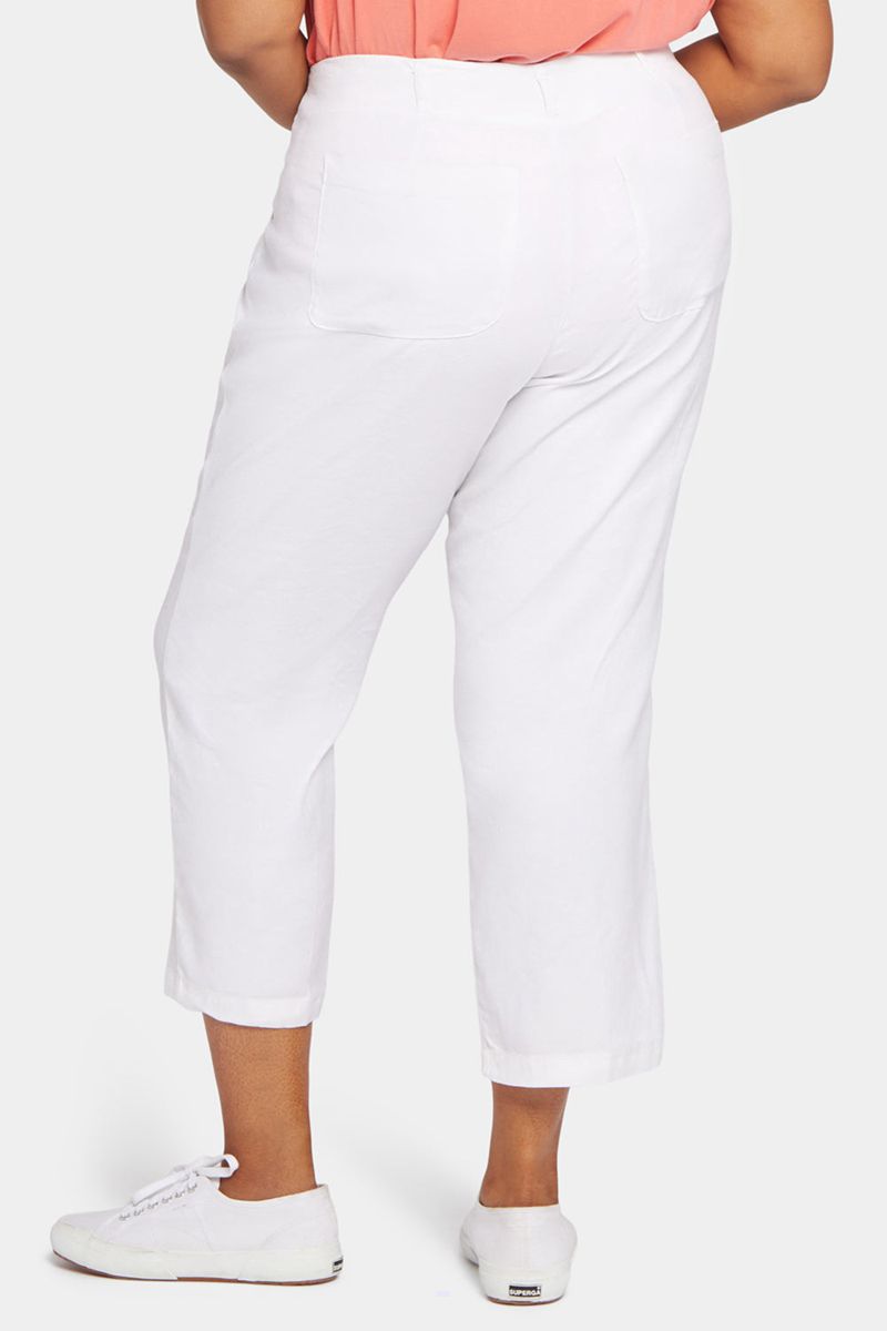 White Women's NYDJ Plus Marilyn Straight Ankle Pants | NZ 853SJKMWH