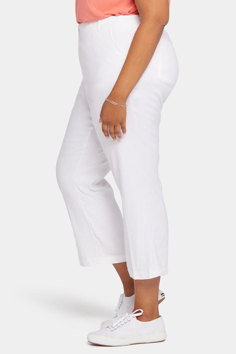 White Women's NYDJ Plus Marilyn Straight Ankle Pants | NZ 853SJKMWH