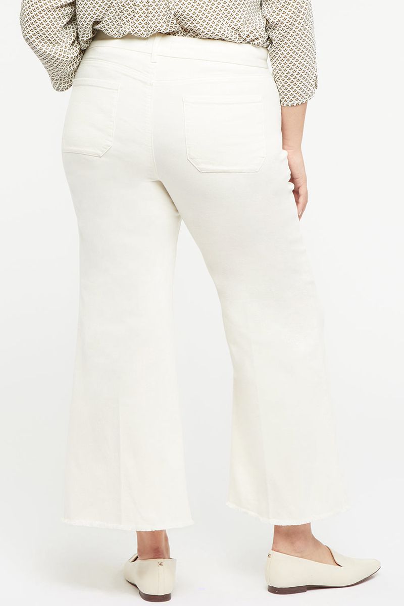 White Women's NYDJ Plus Patchie Wide Leg Ankle Jeans | NZ 568RXMTYW