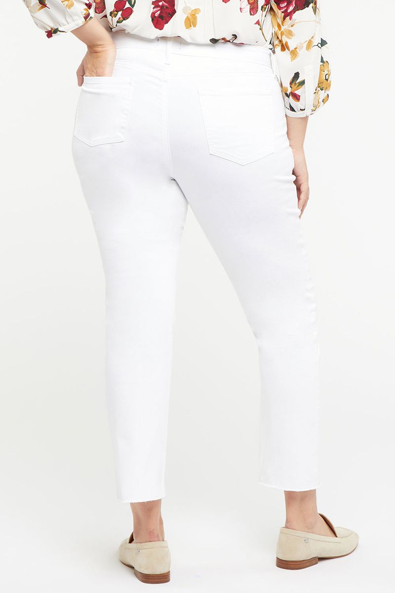 White Women's NYDJ Plus Sheri Slim Ankle Jeans | NZ 582QHMFAP