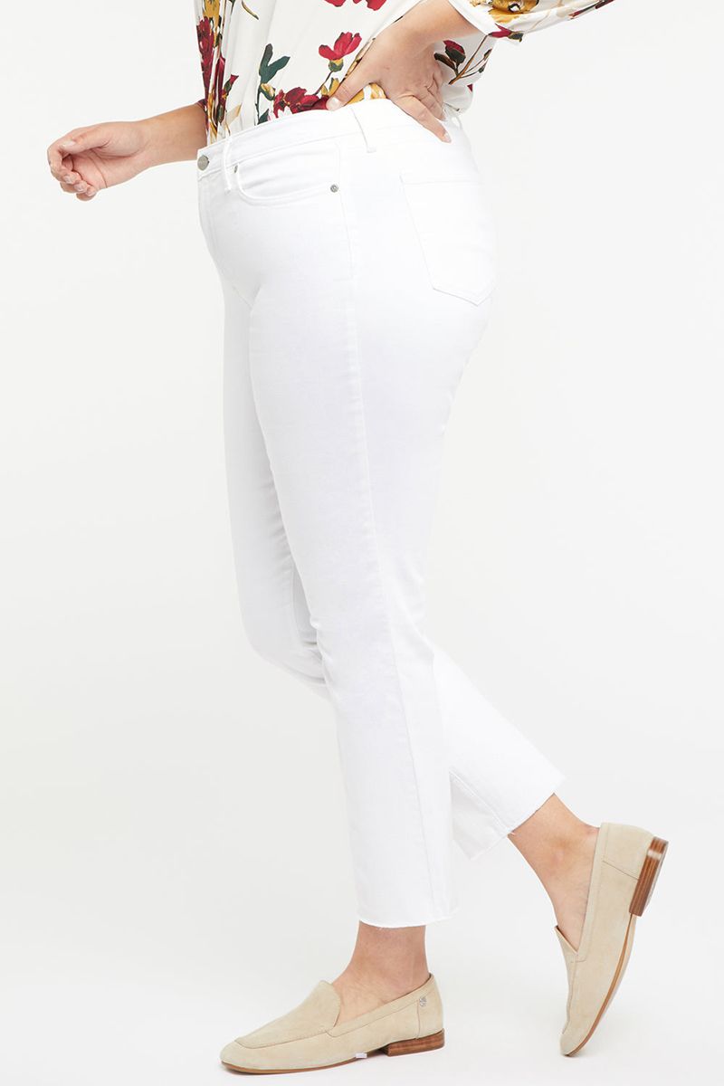 White Women's NYDJ Plus Sheri Slim Ankle Jeans | NZ 582QHMFAP