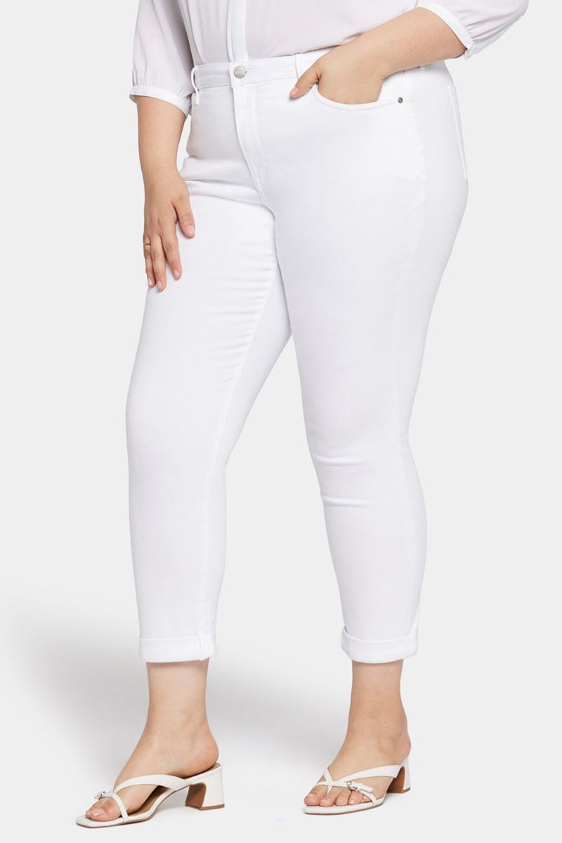 White Women's NYDJ Plus Sheri Slim Ankle Jeans | NZ 740BCOHSY