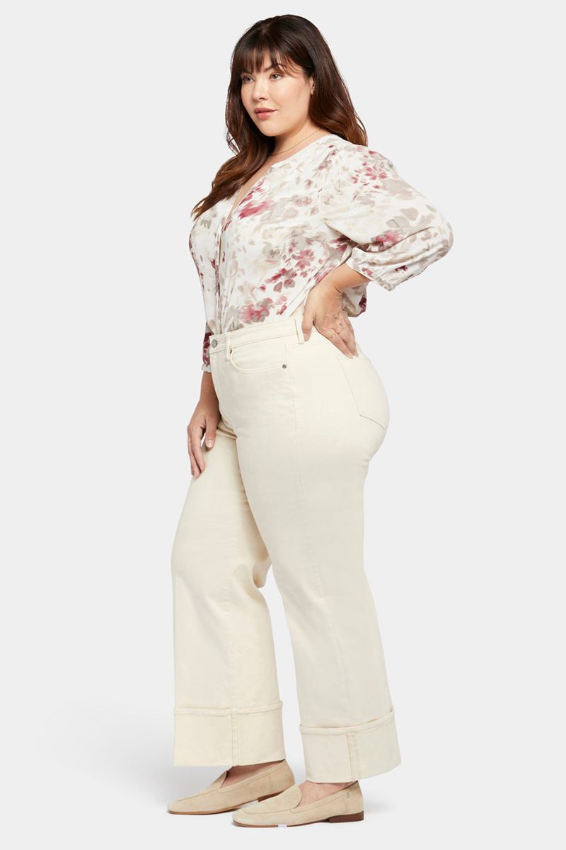 White Women's NYDJ Plus Teresa Wide Leg Jeans | NZ 578BMWTOF