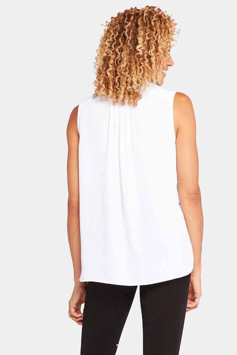 White Women's NYDJ Plus The Sleeveless Perfect Blouse | NZ 712HWAXNB