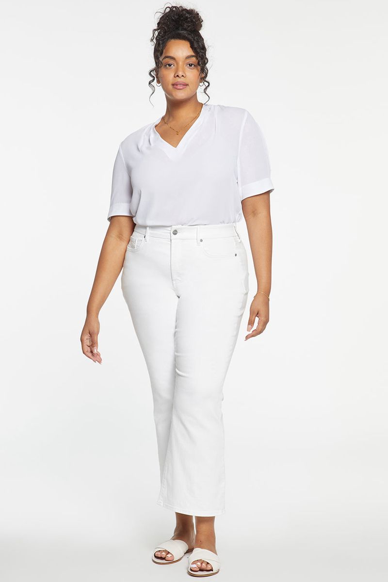 White Women's NYDJ Plus Waist-Match™ Relaxed Flared Jeans | NZ 793GYEHRD