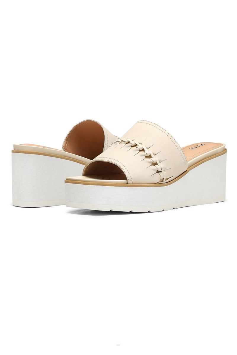 White Women's NYDJ Rory Wedge Sandals | NZ 306KVPXSL