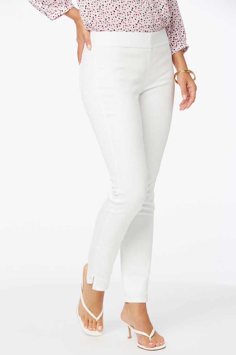 White Women's NYDJ Skinny Ankle Pull-On Jeans | NZ 081UVMCOZ