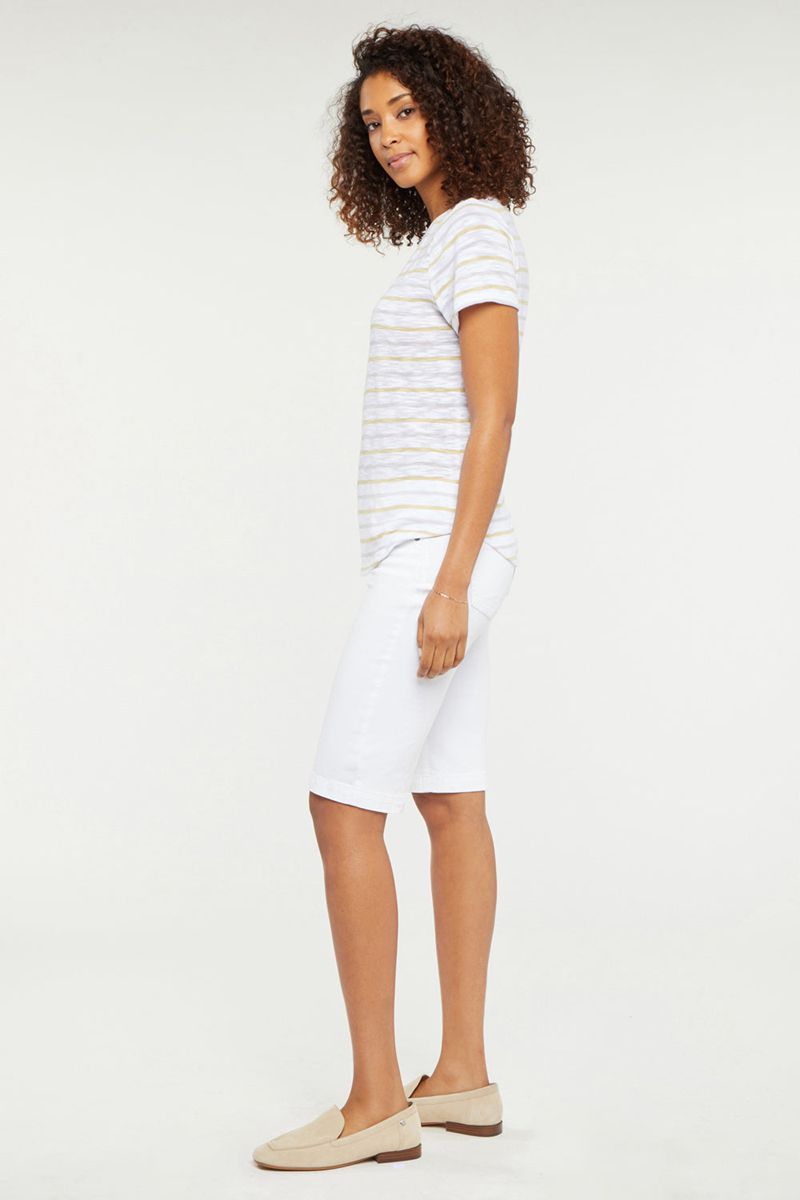 White Women's NYDJ Striped T-Shirts | NZ 235BJDVPY