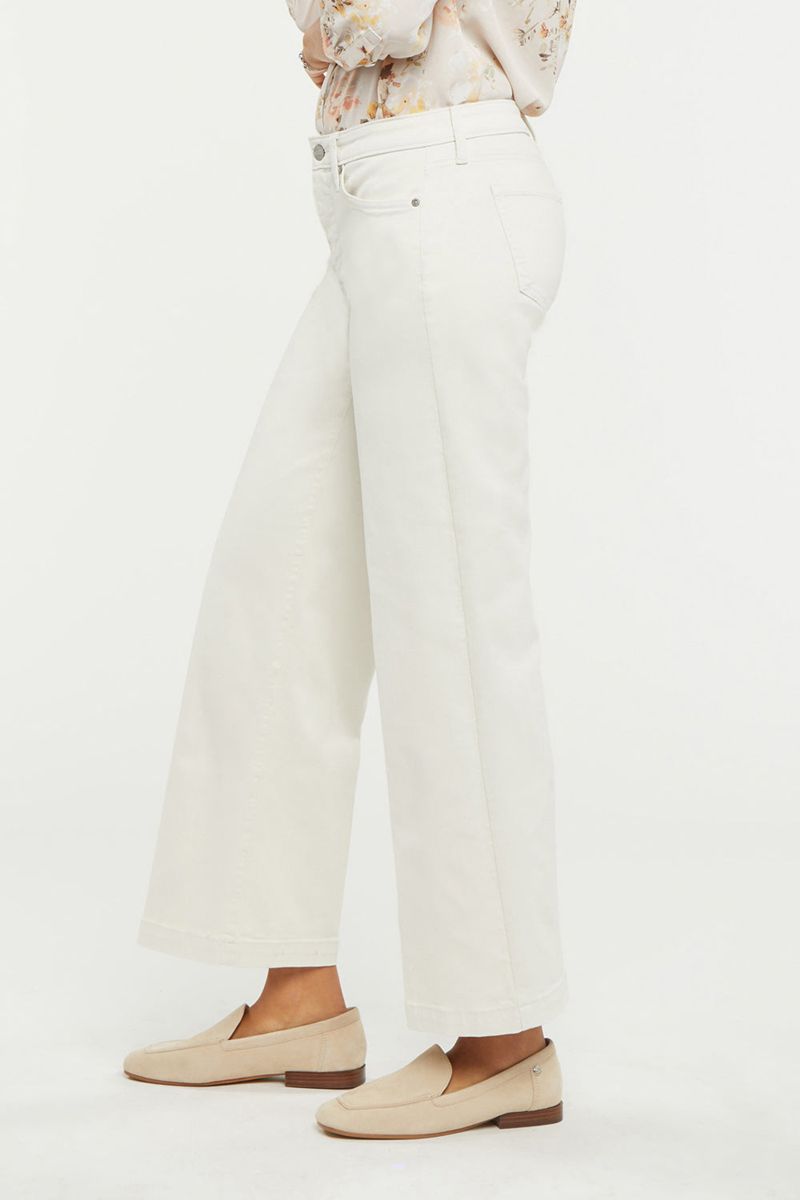 White Women's NYDJ Teresa Wide Leg Ankle Jeans | NZ 530NGTCWL