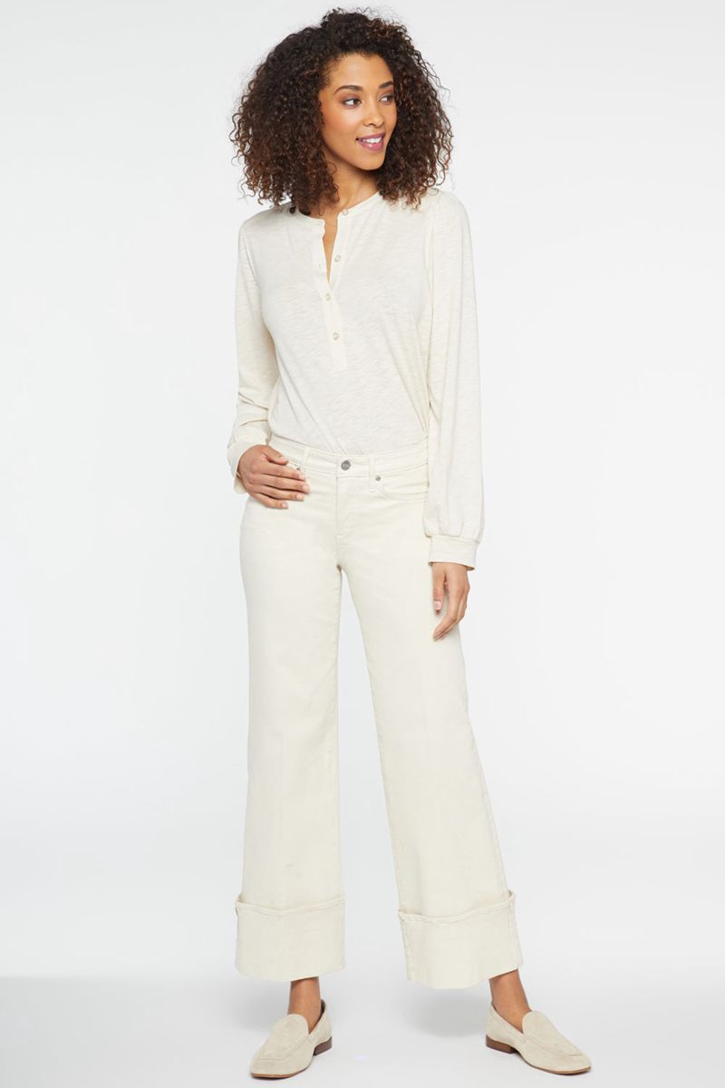 White Women's NYDJ Teresa Wide Leg Jeans | NZ 618KGWOYA