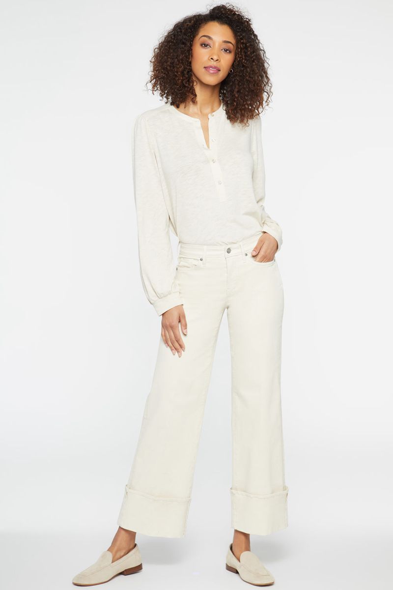 White Women\'s NYDJ Teresa Wide Leg Jeans | NZ 618KGWOYA