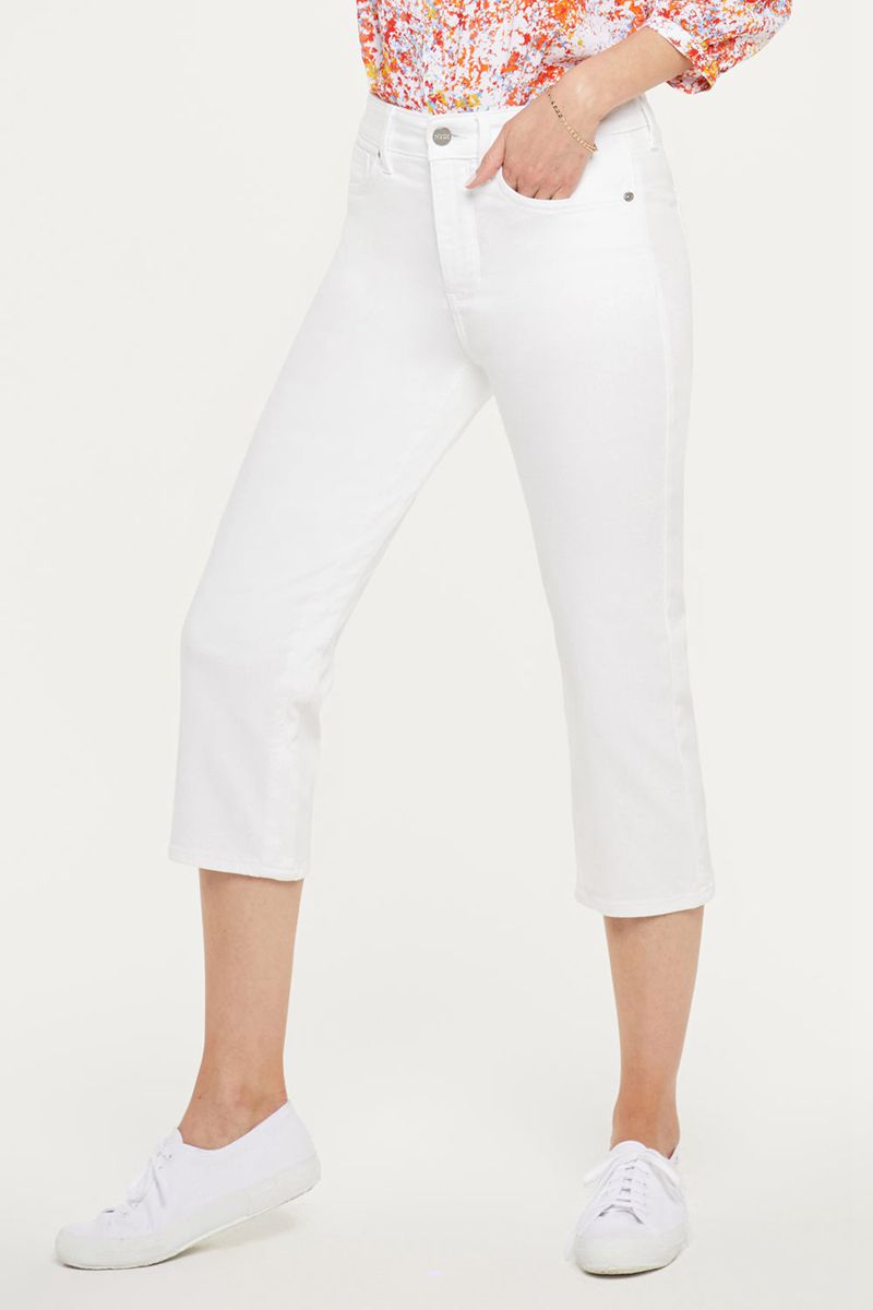 White Women's NYDJ ThighShaper™ Straight Crop Jeans | NZ 897GVLYNZ