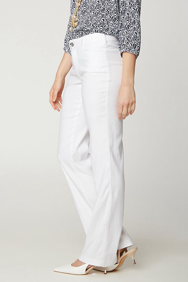 White Women's NYDJ Trouser Pants | NZ 180PYUNSM