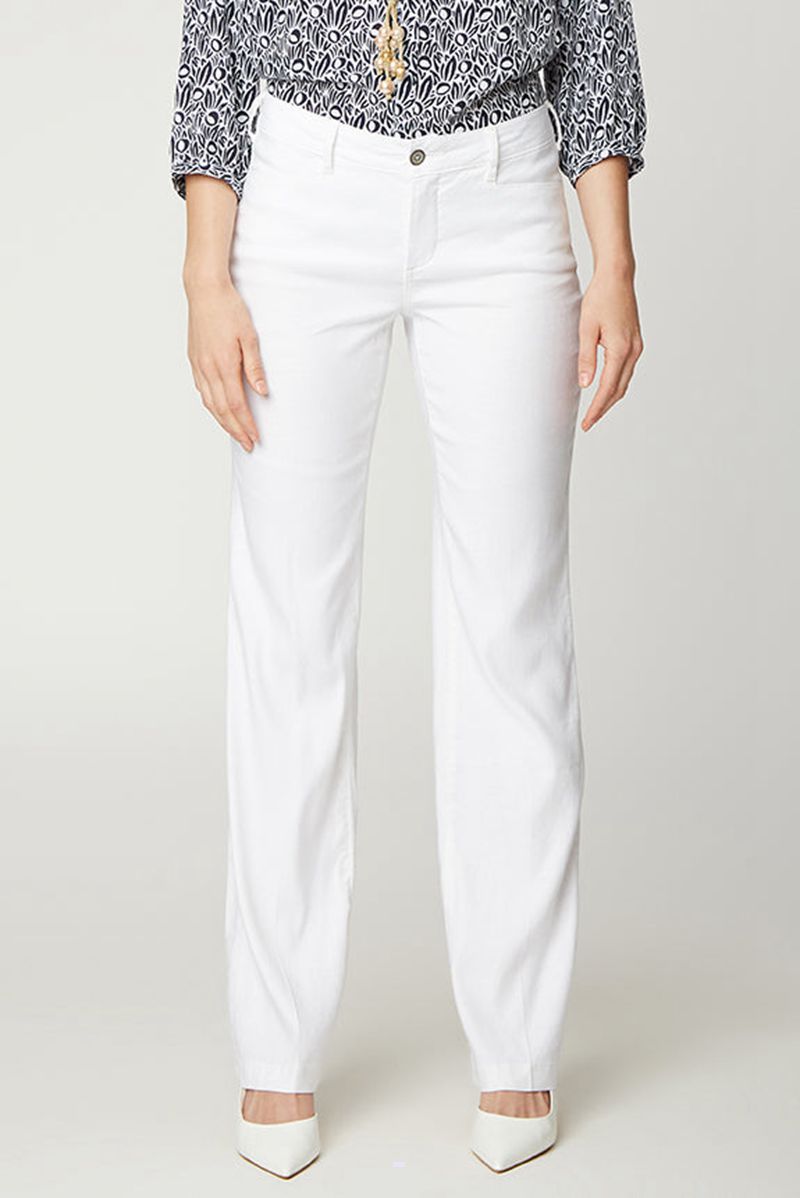 White Women's NYDJ Trouser Pants | NZ 180PYUNSM