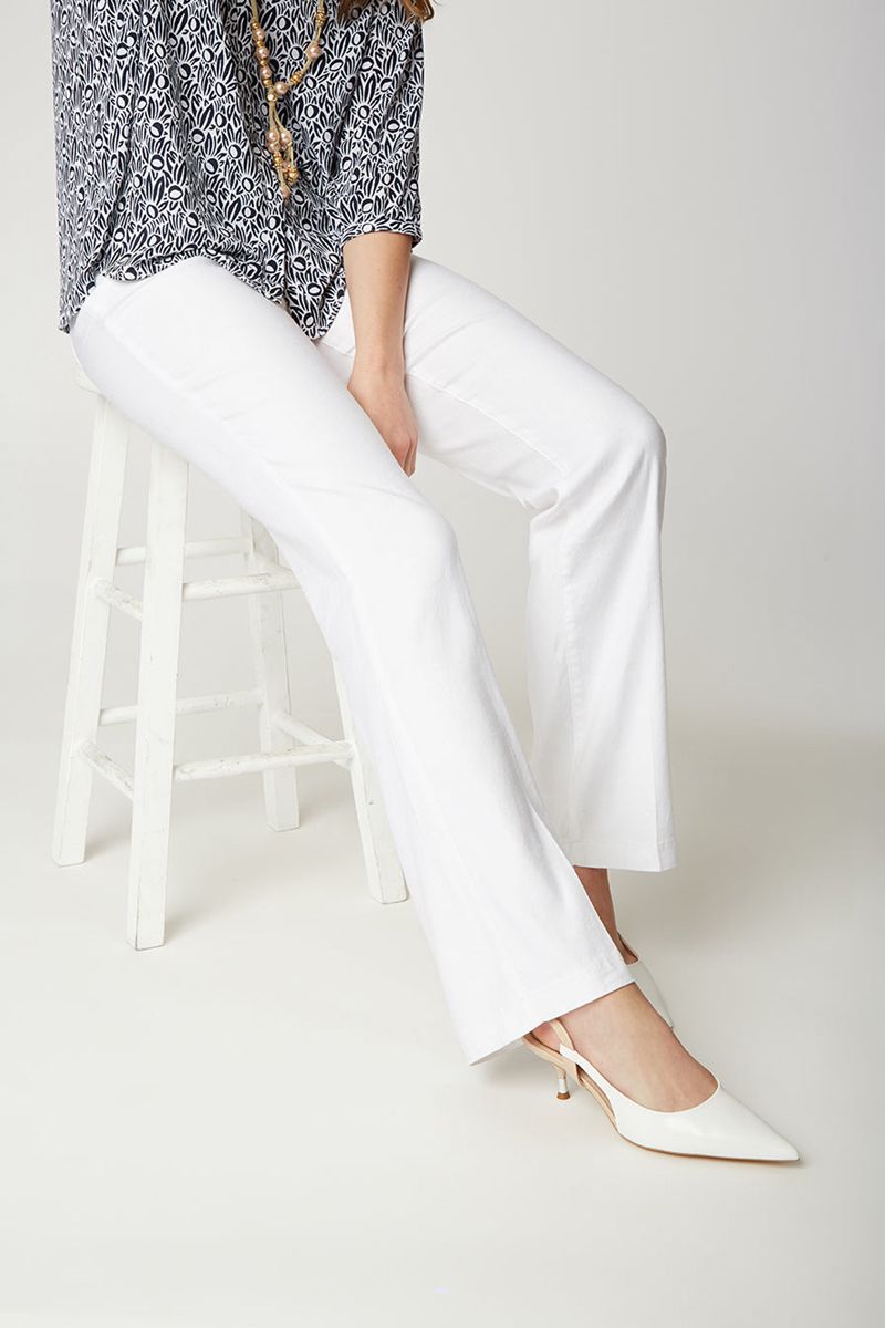 White Women's NYDJ Trouser Pants | NZ 180PYUNSM