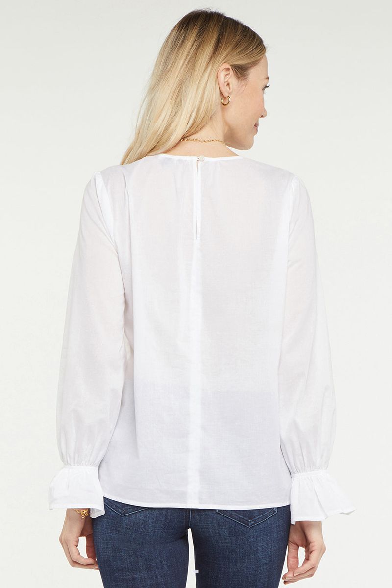 White Women's NYDJ Victoria Blouse | NZ 057KZWTLB