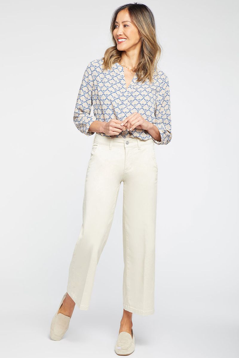 White Women's NYDJ Wide Leg Ankle Pants | NZ 027ZPENUM