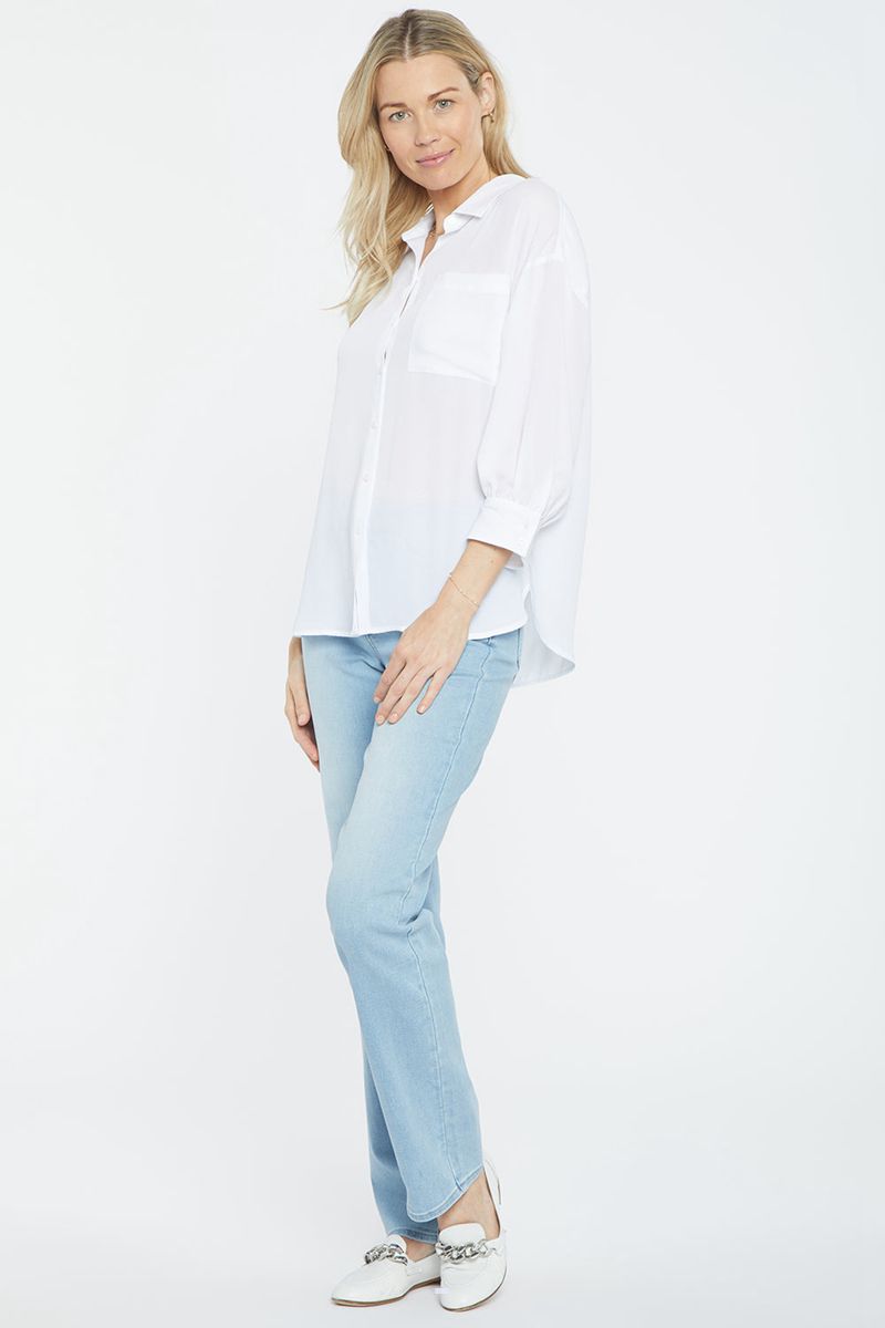 White Women's NYDJ Zoey Blouse | NZ 538CWRUJM